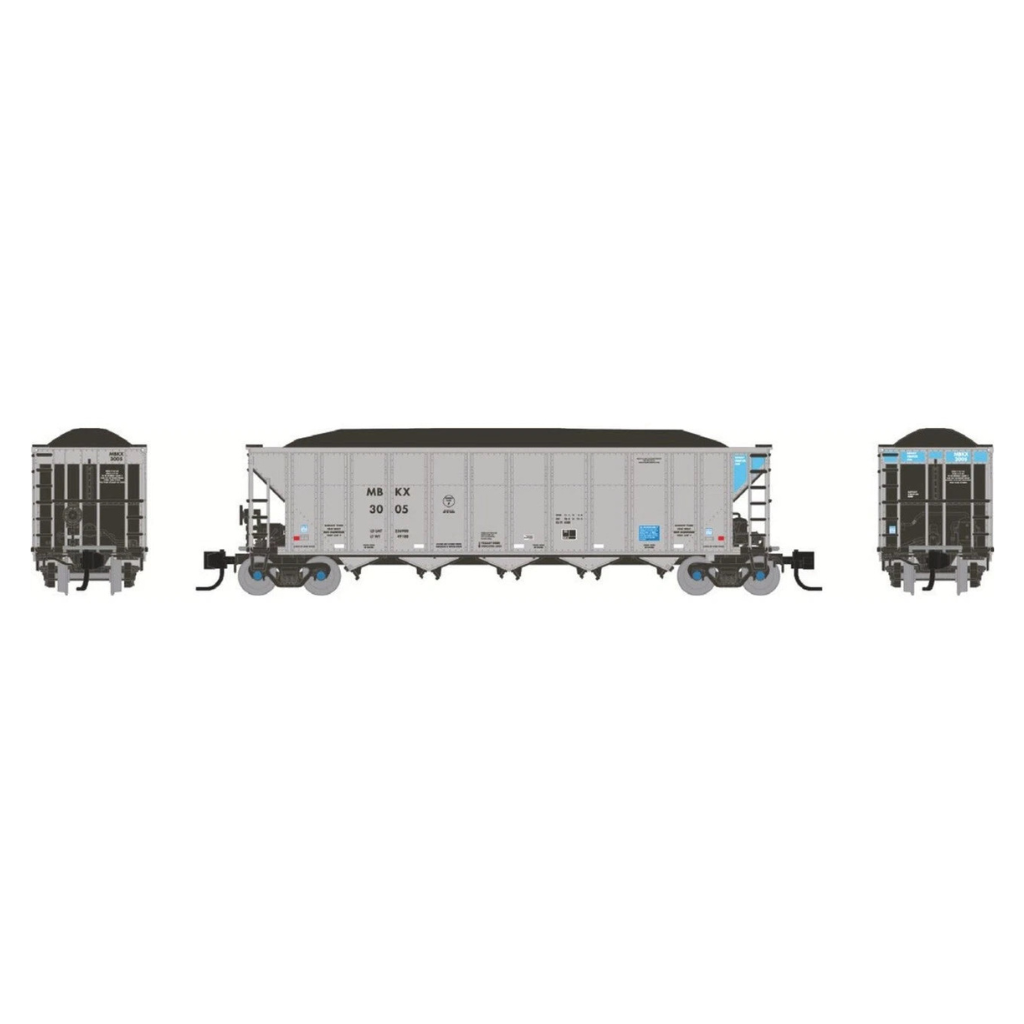 Rapido Trains Inc N 538036 AutoFlood III RD Coal Hopper Mitsui Rail Corp MBKX - 6 Pack #1