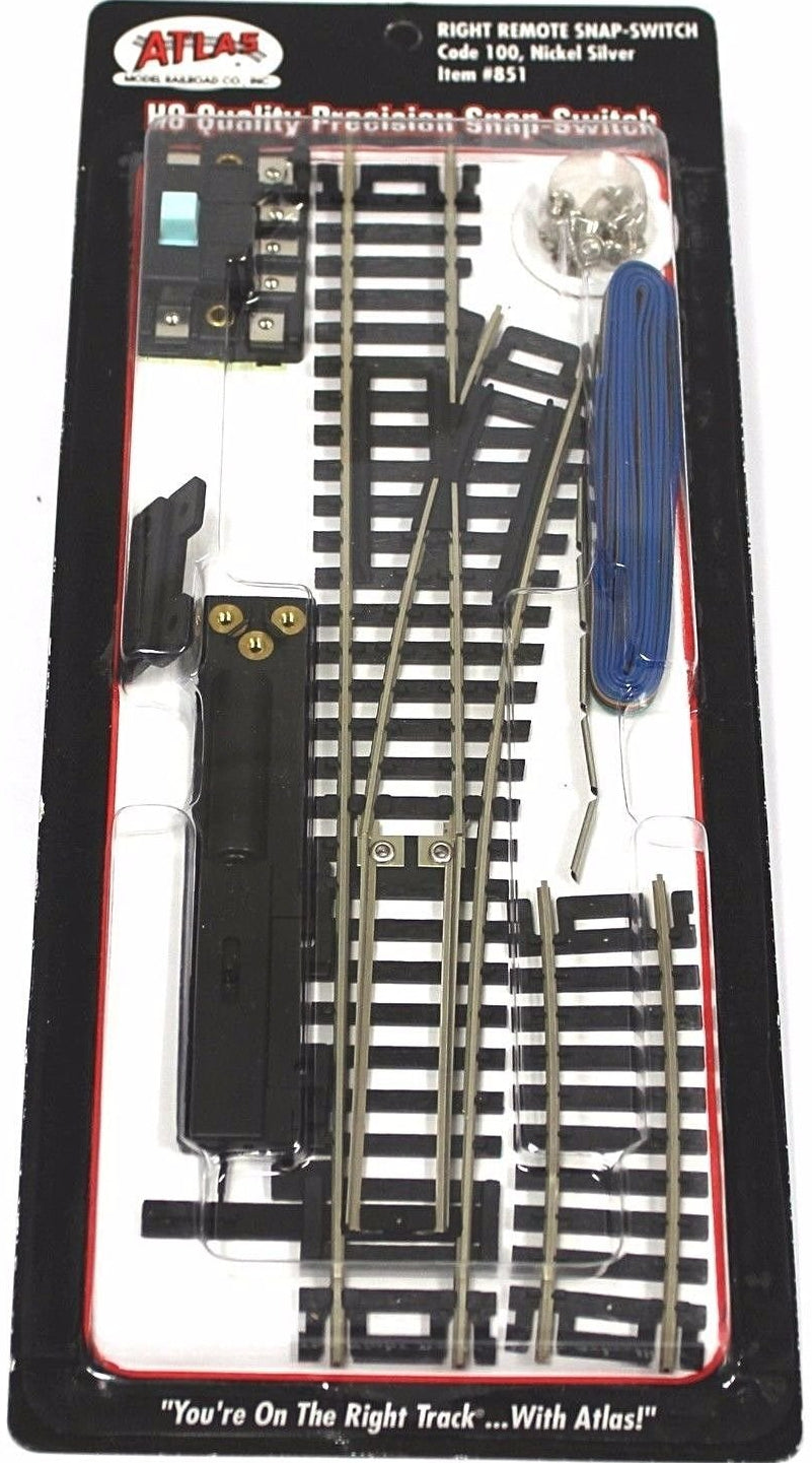 Atlas Trains 851 HO Code 100 Remote right-hand Switch