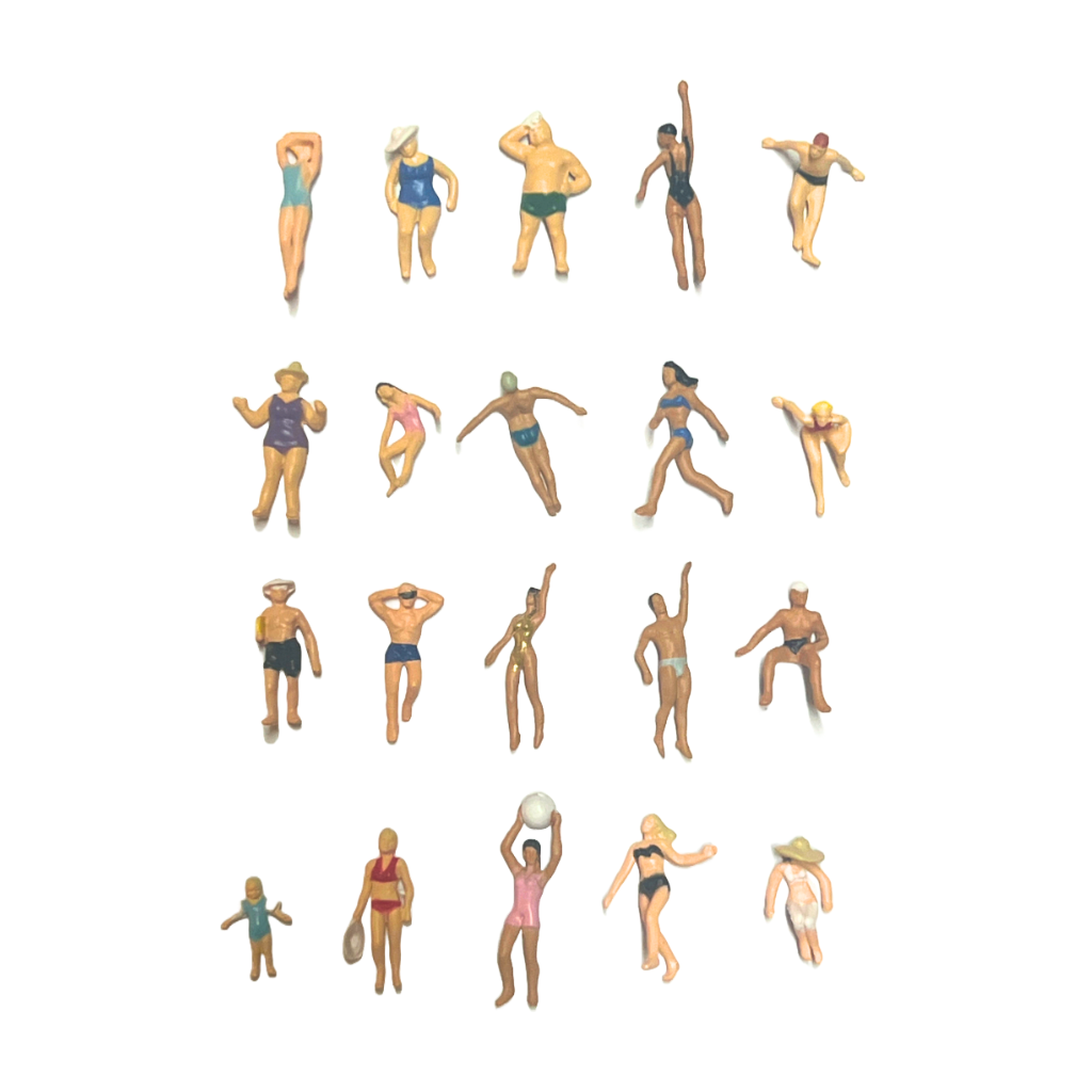HO Scale Swimming and Beach Figures