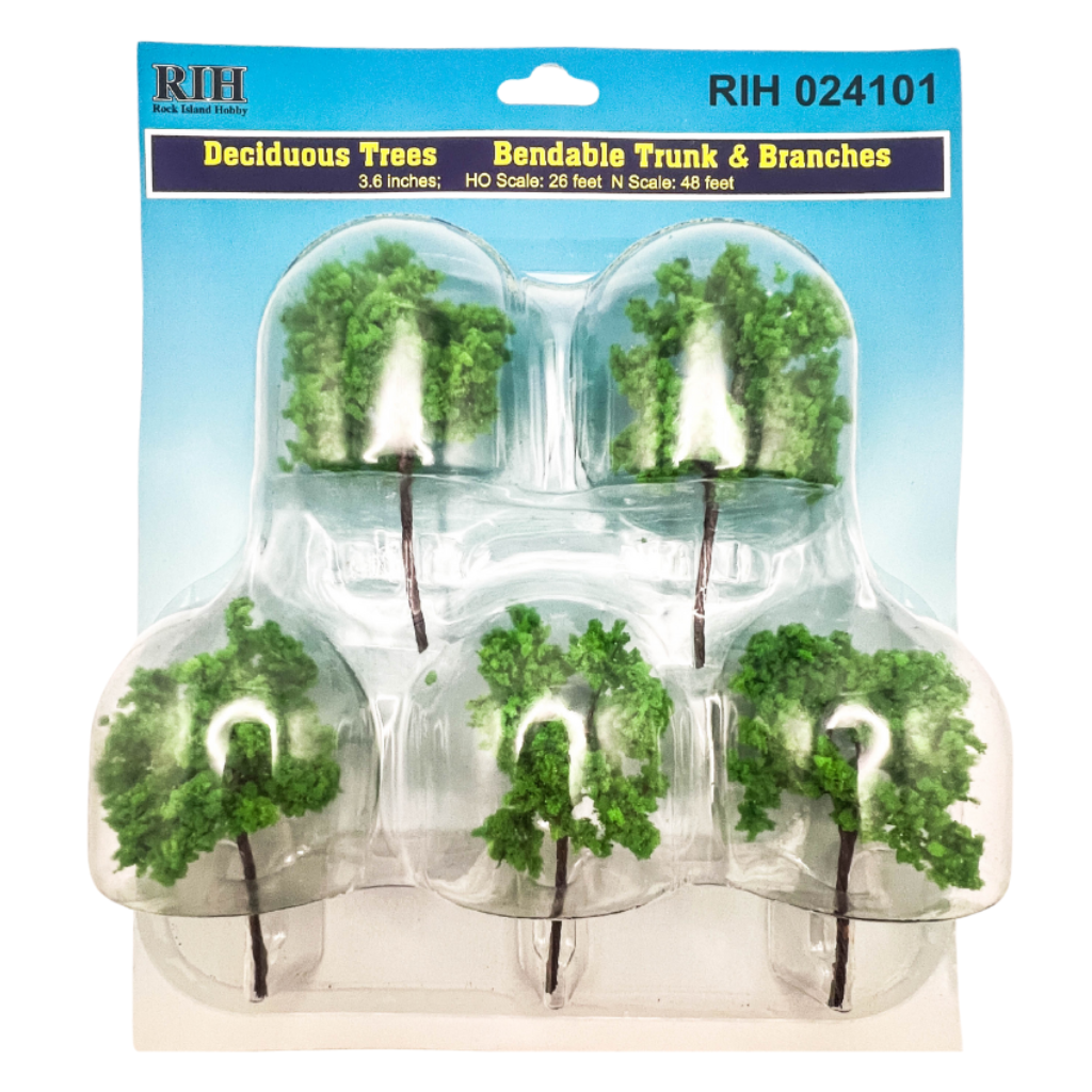 Deciduous Trees 3.6" 5 Pc.
