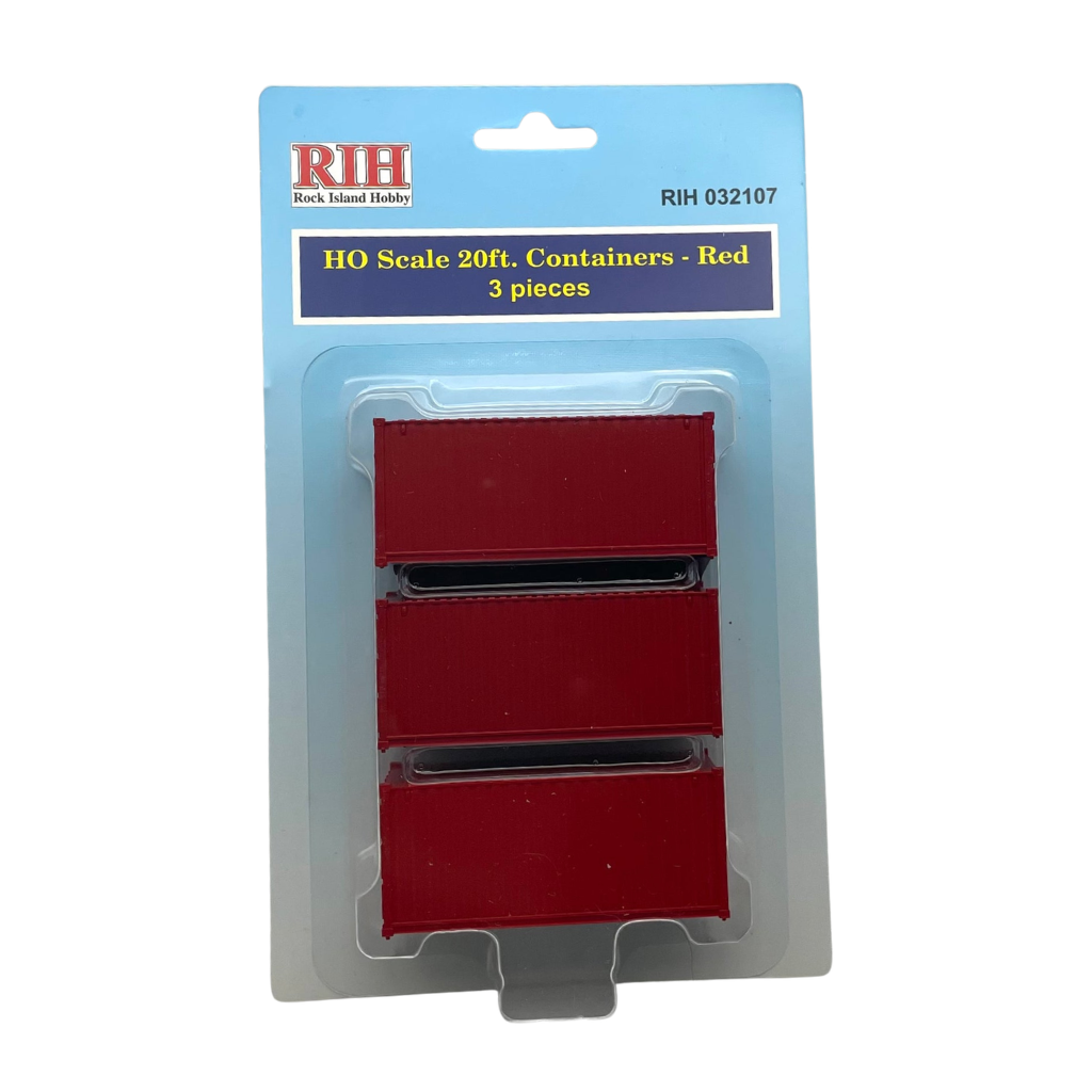HO Scale Containers 20ft Red