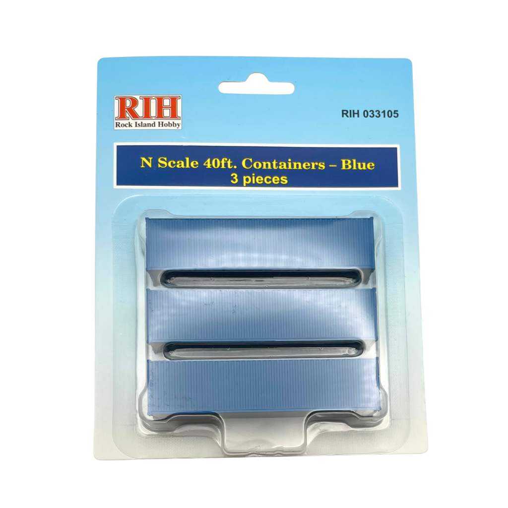 N Scale 40ft Containers - Blue