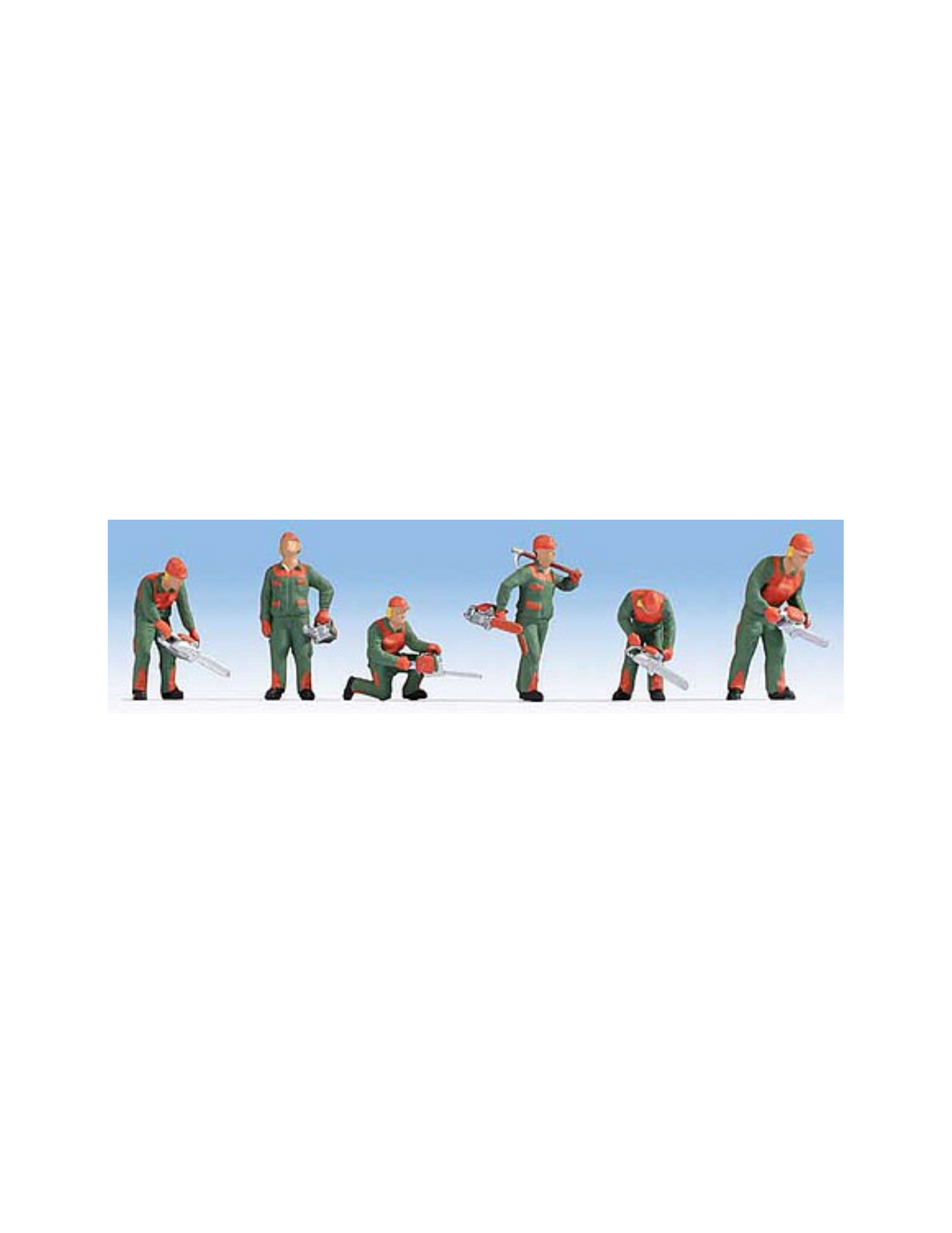 6 Forest Workers HO-Scale