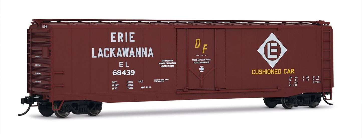 Rivarossi by Hornby HO HR6664B 50' Plug-Door Boxcar with Roofwalk, Erie Lackawanna #68439