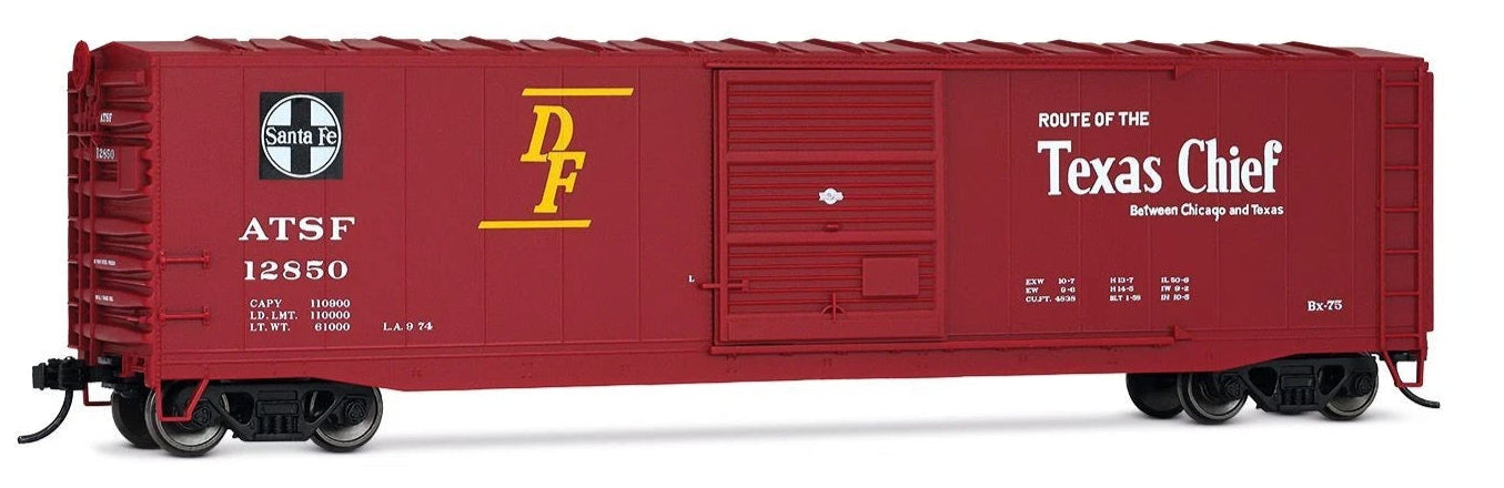 HR6662D ATSF, sliding door boxcar "Texas Chief" without roof walkway, #12850