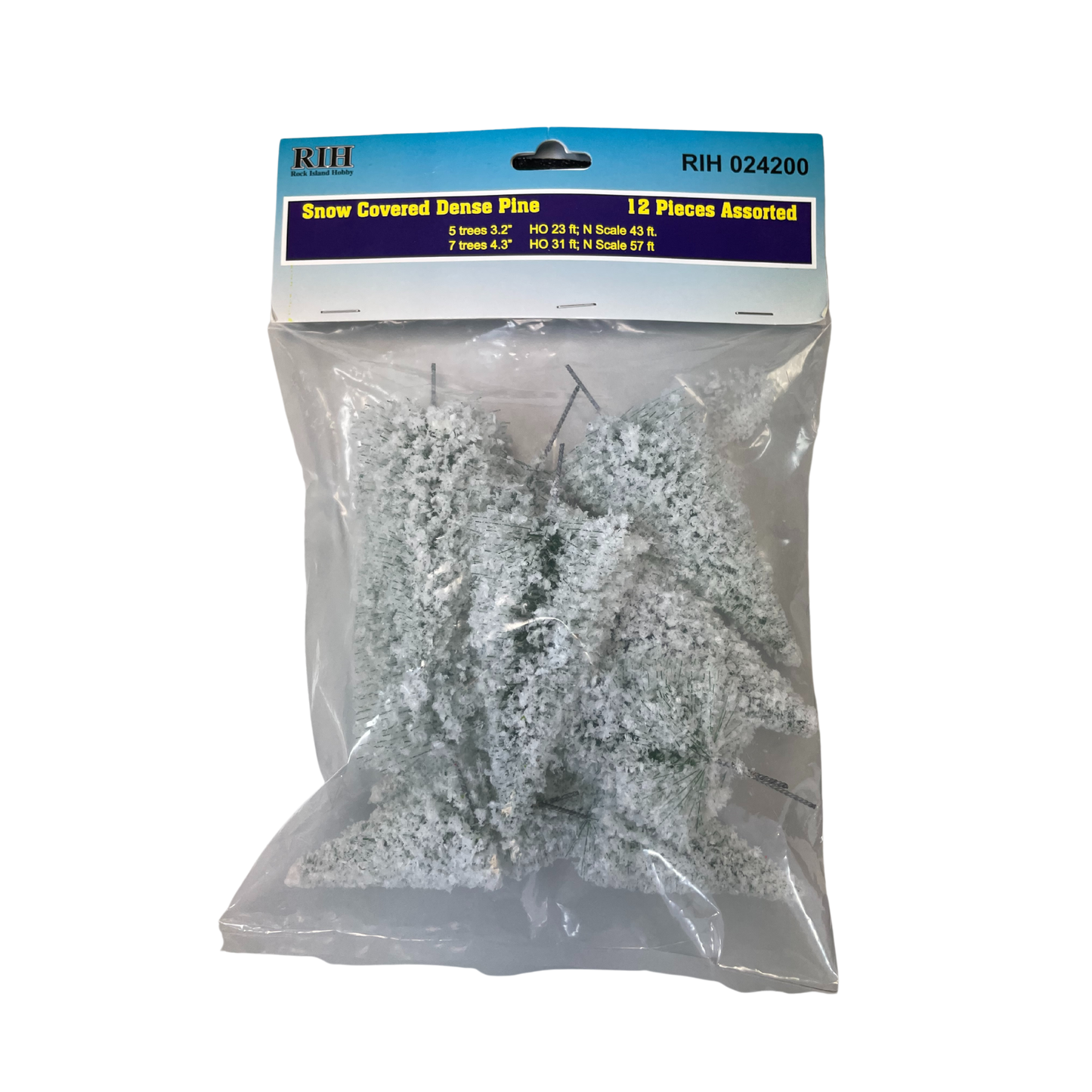 Snow-Covered Dense Pine Trees 5pc 3.2"; 7pc 4.3"