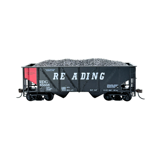 HO Hopper Car with Coal - Reading Railroad