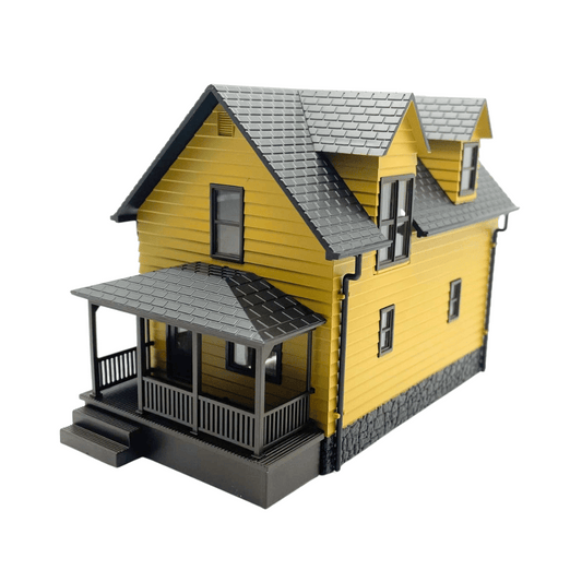 HO Scale Yellow Farmhouse (Pre-Assembled)