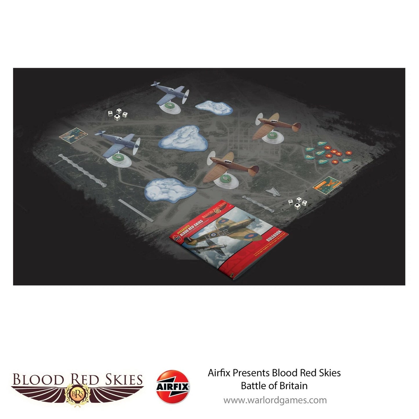 Airfix / Warlord Blood Red Skies - Battle of Britain Tabletop Board Game A1500