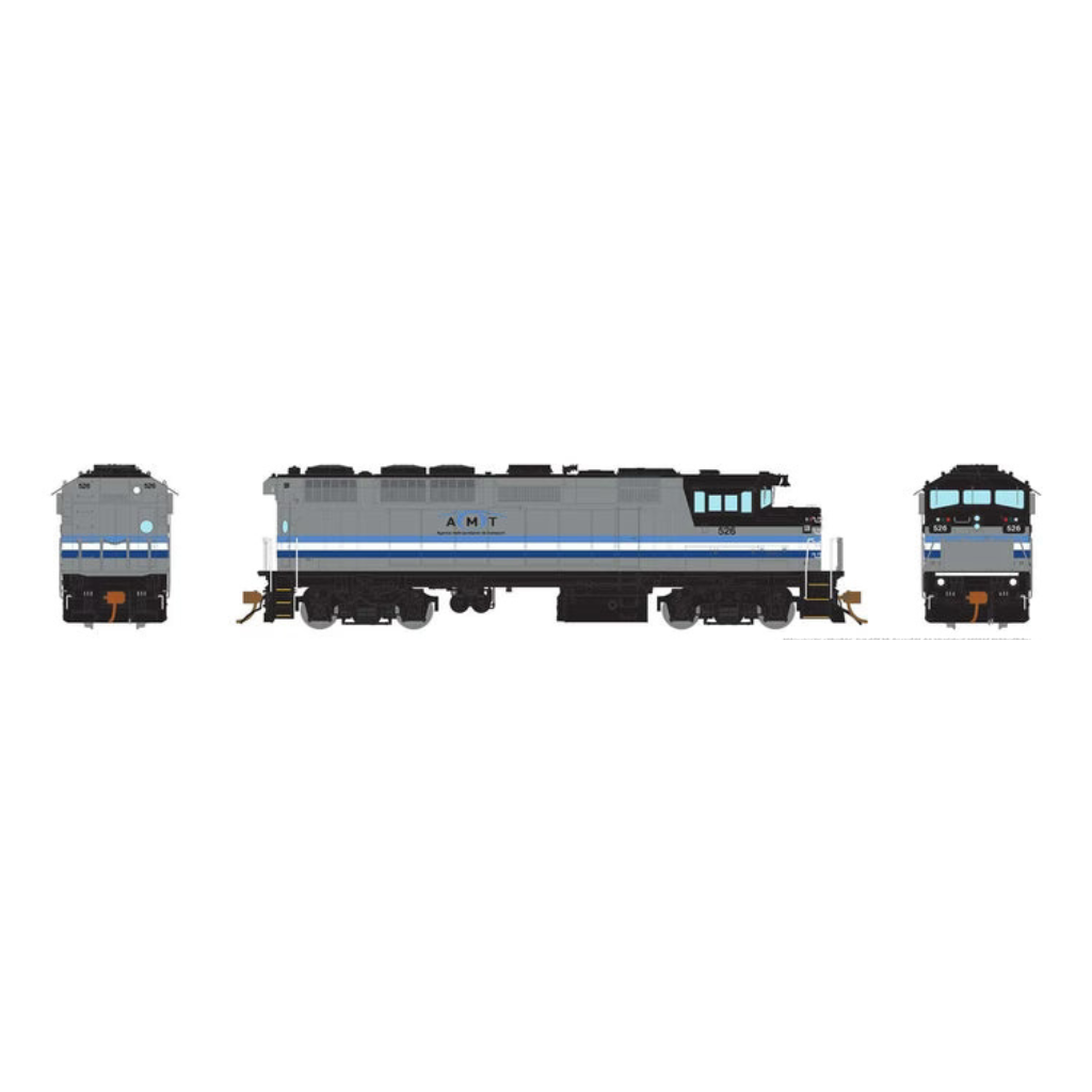 Rapido 19523 HO Scale F59PH - AMT (3stripe) #530 (DCC/Sound)