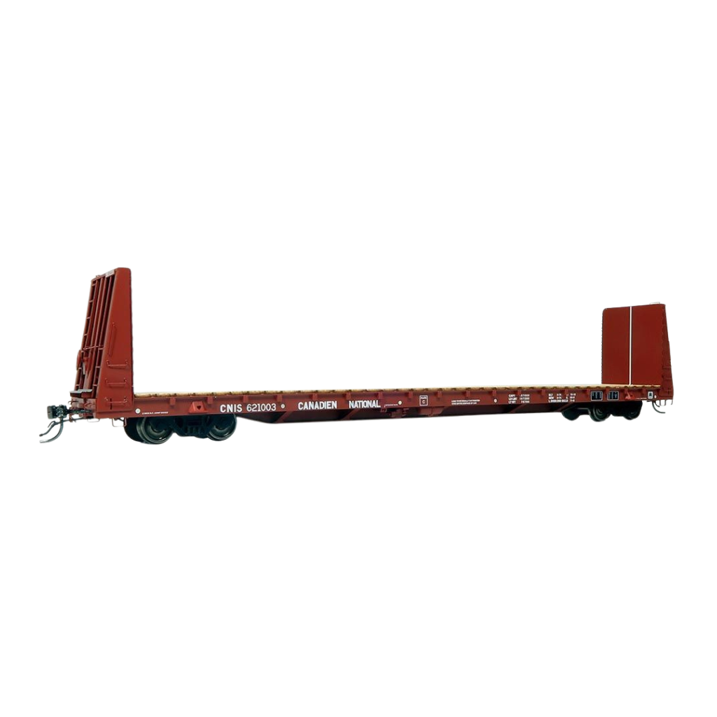 HO Marine Industries Bulkhead Flatcar: CNIS - Mineral Brown: 6-Pack