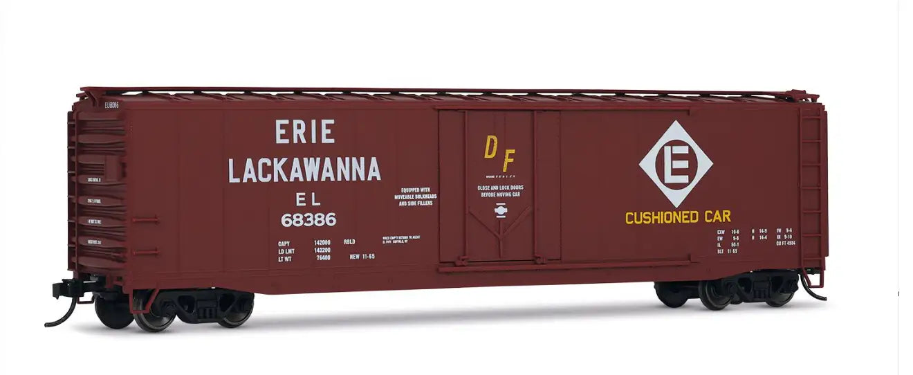 Rivarossi HR6664D HO Erie Lackawanna, plug door boxcar, with roof walkway, #68386
