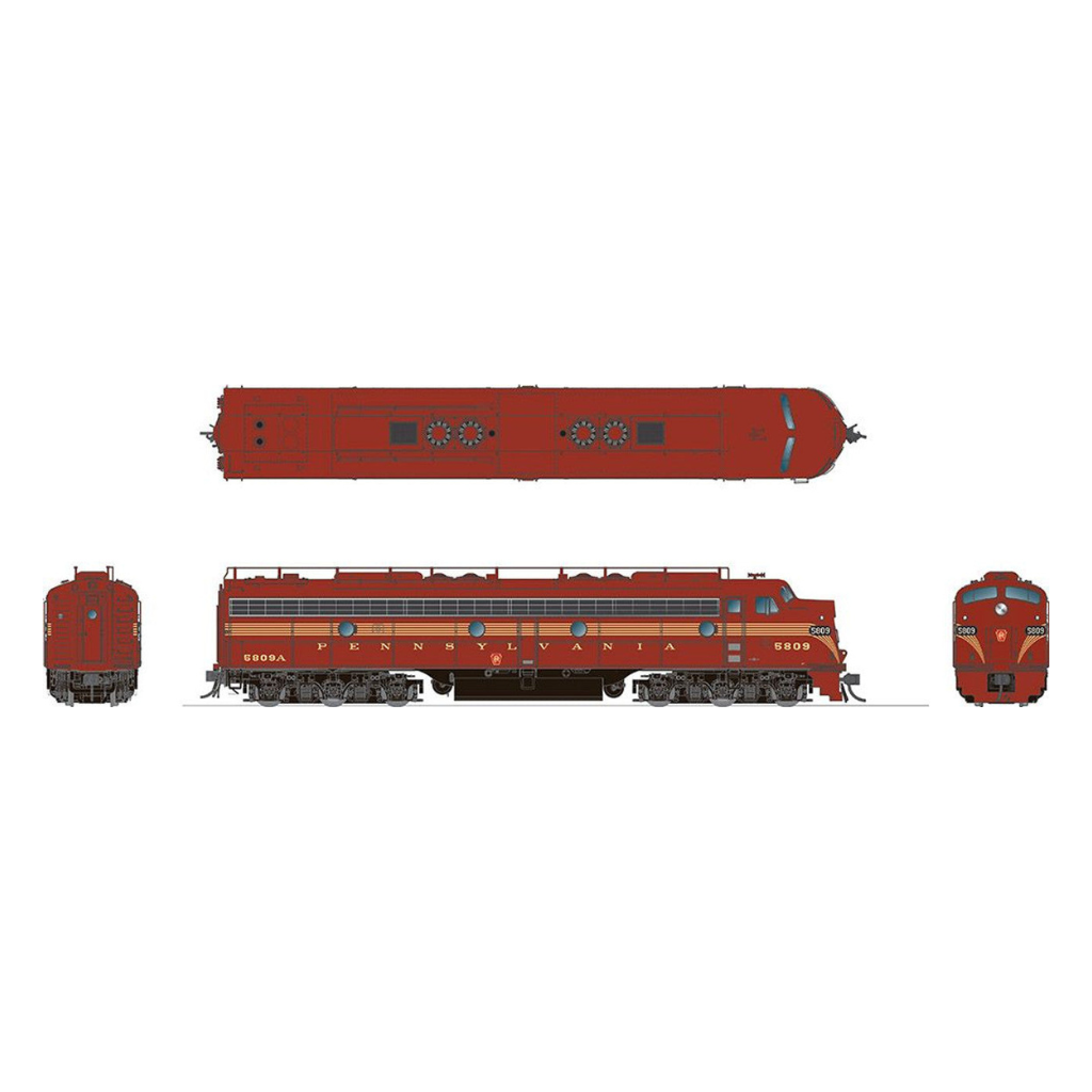 Rapido Trains Inc HO 28533 DCC/ESU Loksound 5 EMD E8A Pennsylvania RR '5 Stripe Scheme' PRR #5896