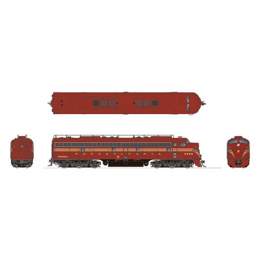 Rapido Trains Inc HO 28533 DCC/ESU Loksound 5 EMD E8A Pennsylvania RR '5 Stripe Scheme' PRR #5896