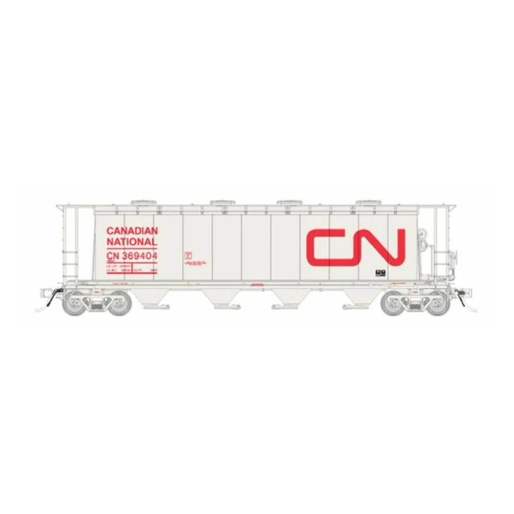 Rapido 127023 HO NSC 3800 Covered Hopper, Canadian National As Delivered, 6-Pack