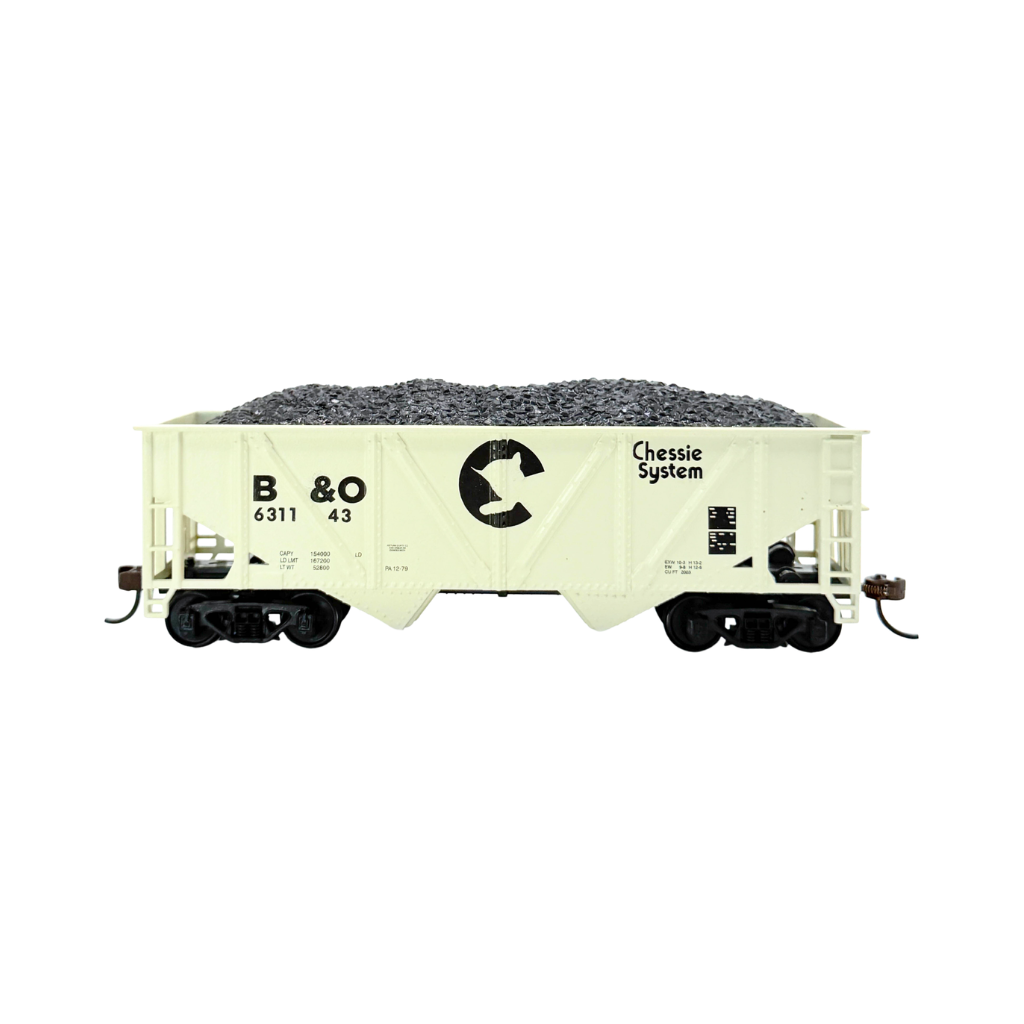 HO Hopper Car with Coal - B&O Chessie