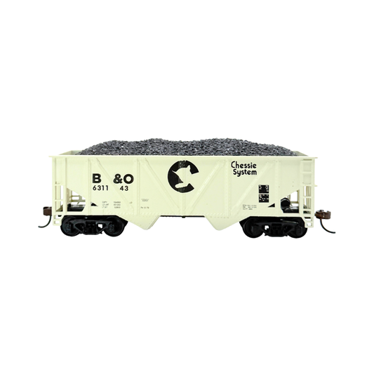 HO Hopper Car with Coal - B&O Chessie