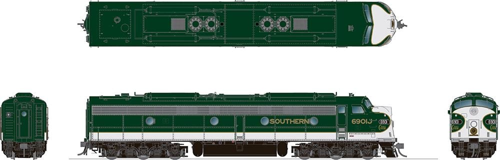 Rapido 28534 HO EMD E8A, ESU LokSound DCC Sound, Southern Railway #2925R