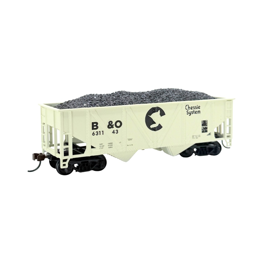 HO Hopper Car with Coal - B&O Chessie