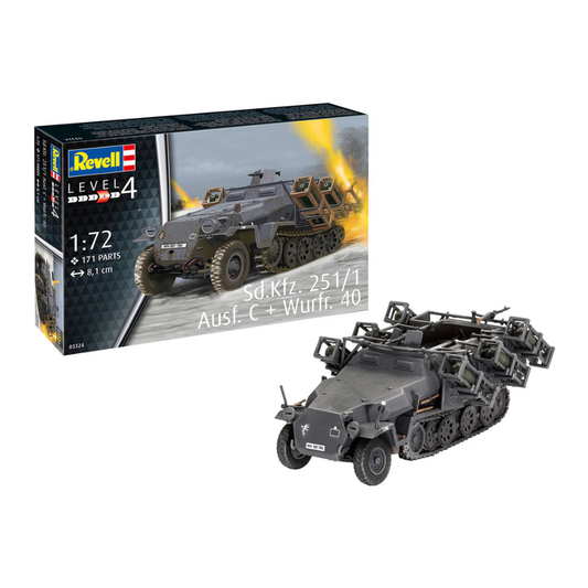 Sd.Kfz. 251/1 Ausf. C + Wurfr. 40 1/72 Scale Model Kit