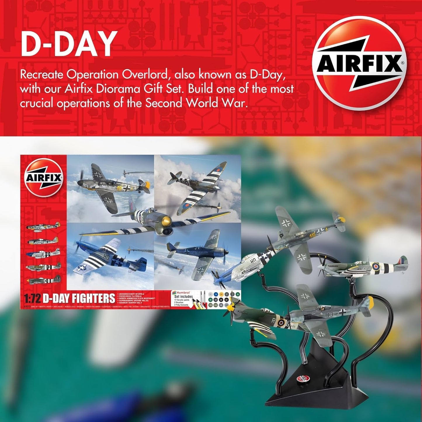 Airfix Starter Set 1/72 D-Day Fighters 5 Complete Kits A50192