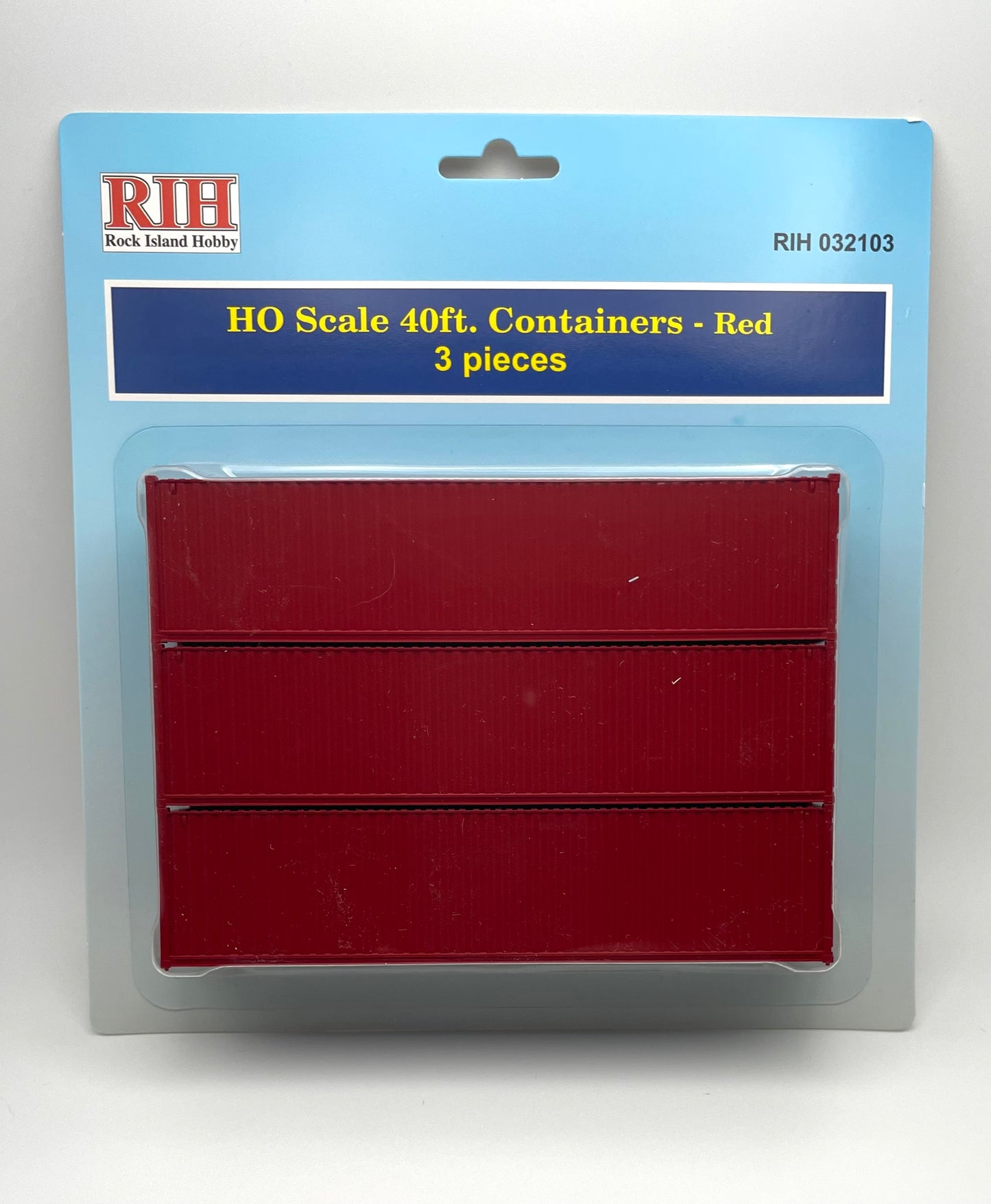 HO Scale 40ft Containers - Red