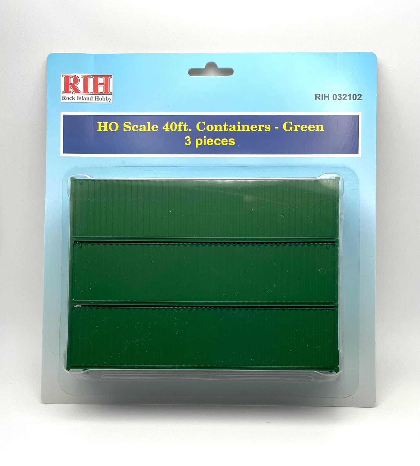 HO Scale 40ft Containers - Green