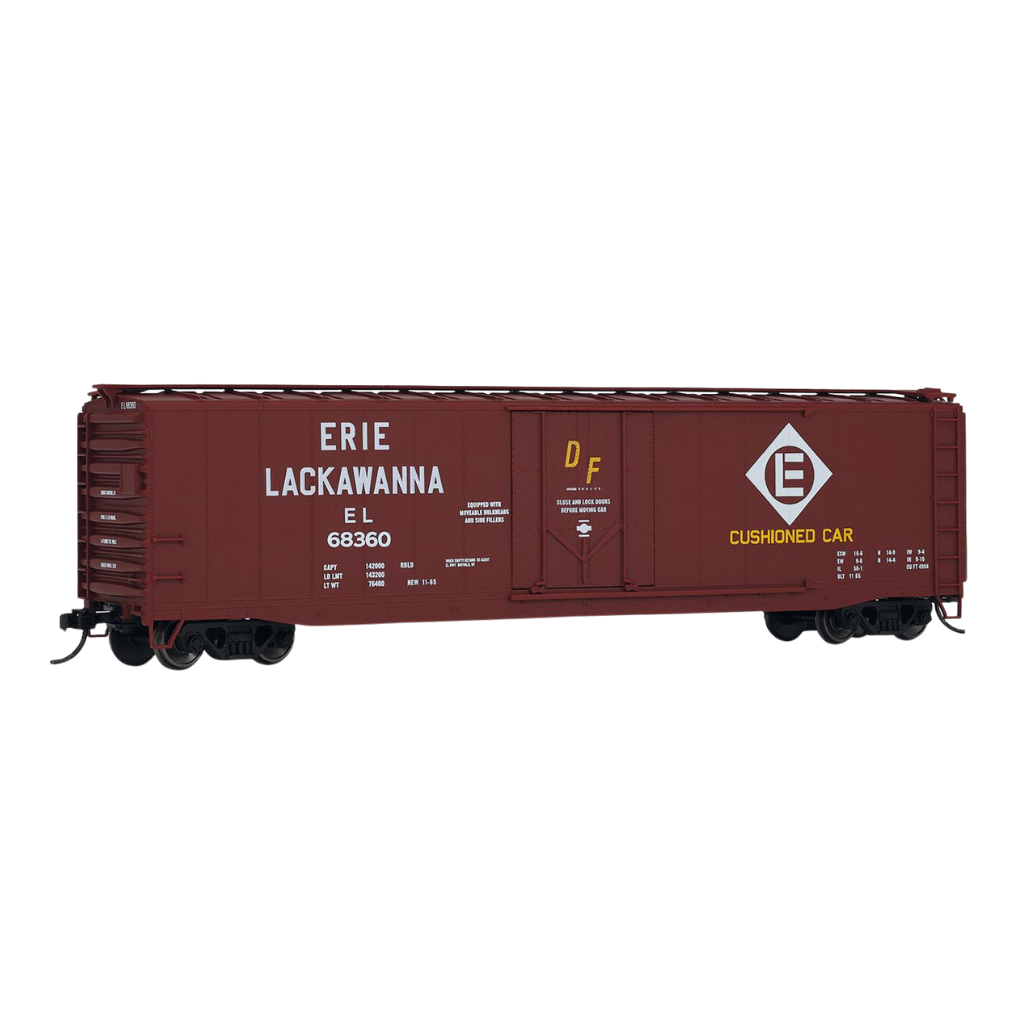Rivarossi by Hornby HO HR6664B 50' Plug-Door Boxcar with Roofwalk, Erie Lackawanna #68439