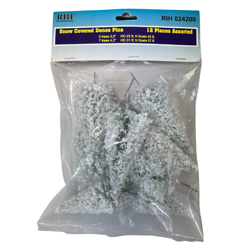 Snow-Covered Dense Pine Trees 5pc 3.2"; 7pc 4.3"