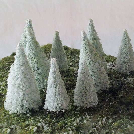 Snow-Covered Dense Pine Trees 5pc 3.2"; 7pc 4.3"