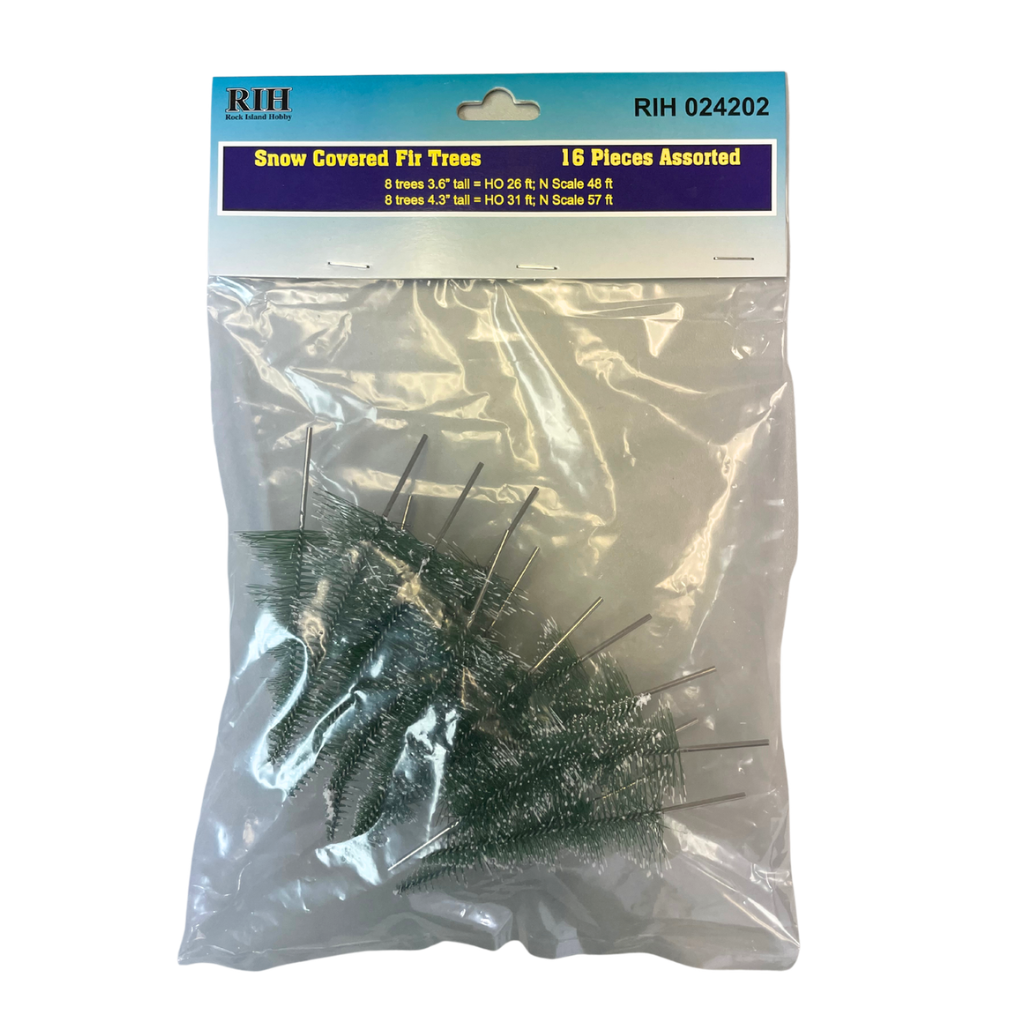 Snow Covered Fir Trees 16pc