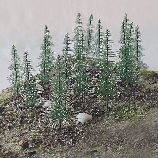 Snow Covered Fir Trees 16pc