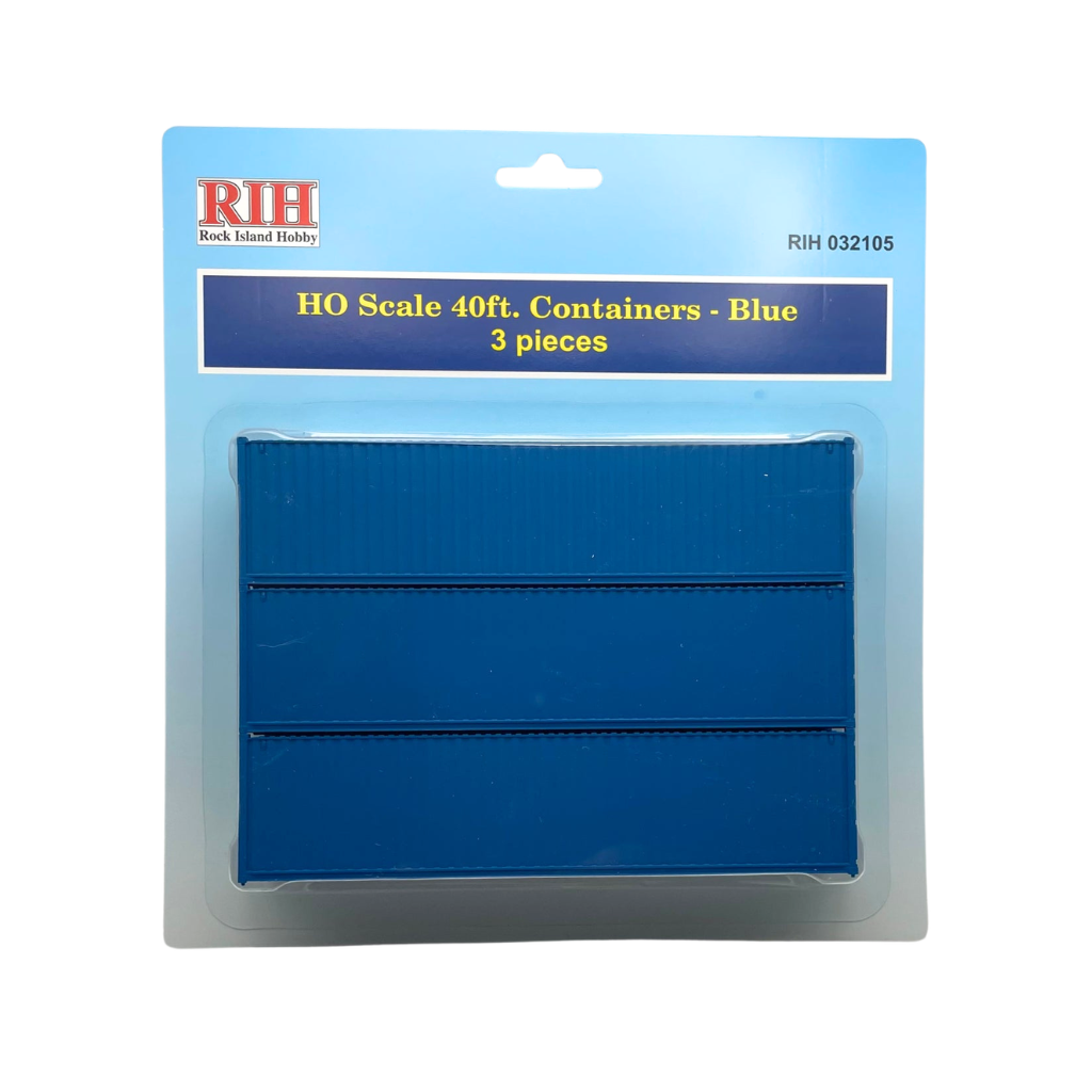 HO Scale 40ft Containers - Blue