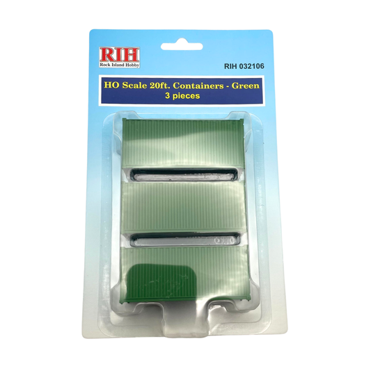 HO Scale Containers 20ft Green