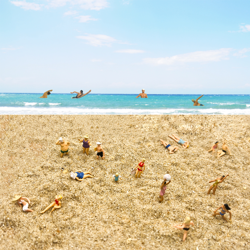 HO Swimming & Beach Figures