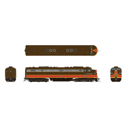 Rapido Trains Inc HO 28522 DCC/ESU Loksound 5 EMD E8A Illinois Central 'Green Diamond Logo' IC #4023