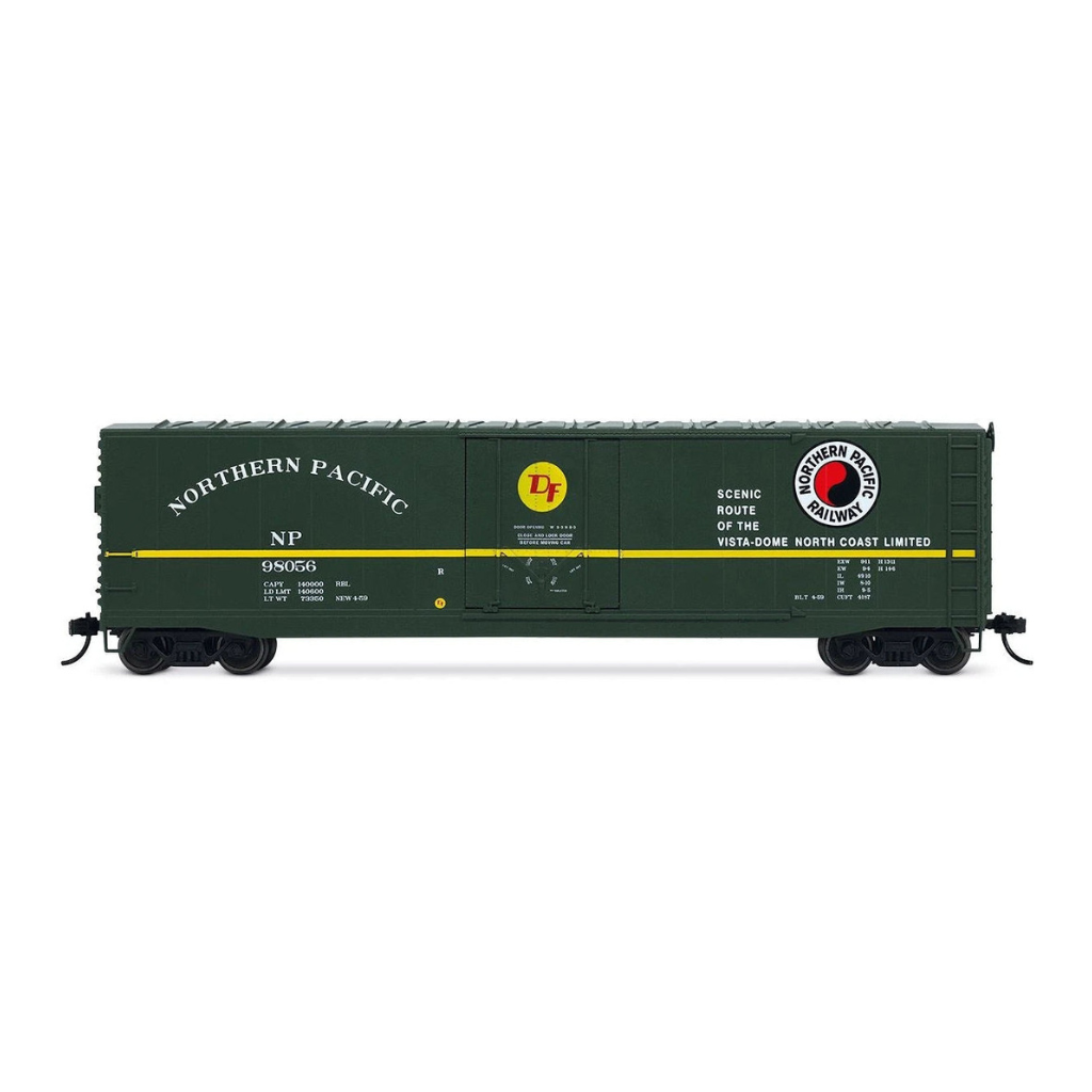 Rivarossi by Hornby HO HR6665C 50' Plug-Door Boxcar No Roofwalk, Northern Pacific #98149