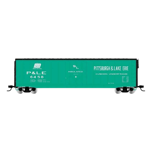 Rivarossi HR6663B HO P&LE, plug door boxcar, light blue livery without roof walkway, #6450