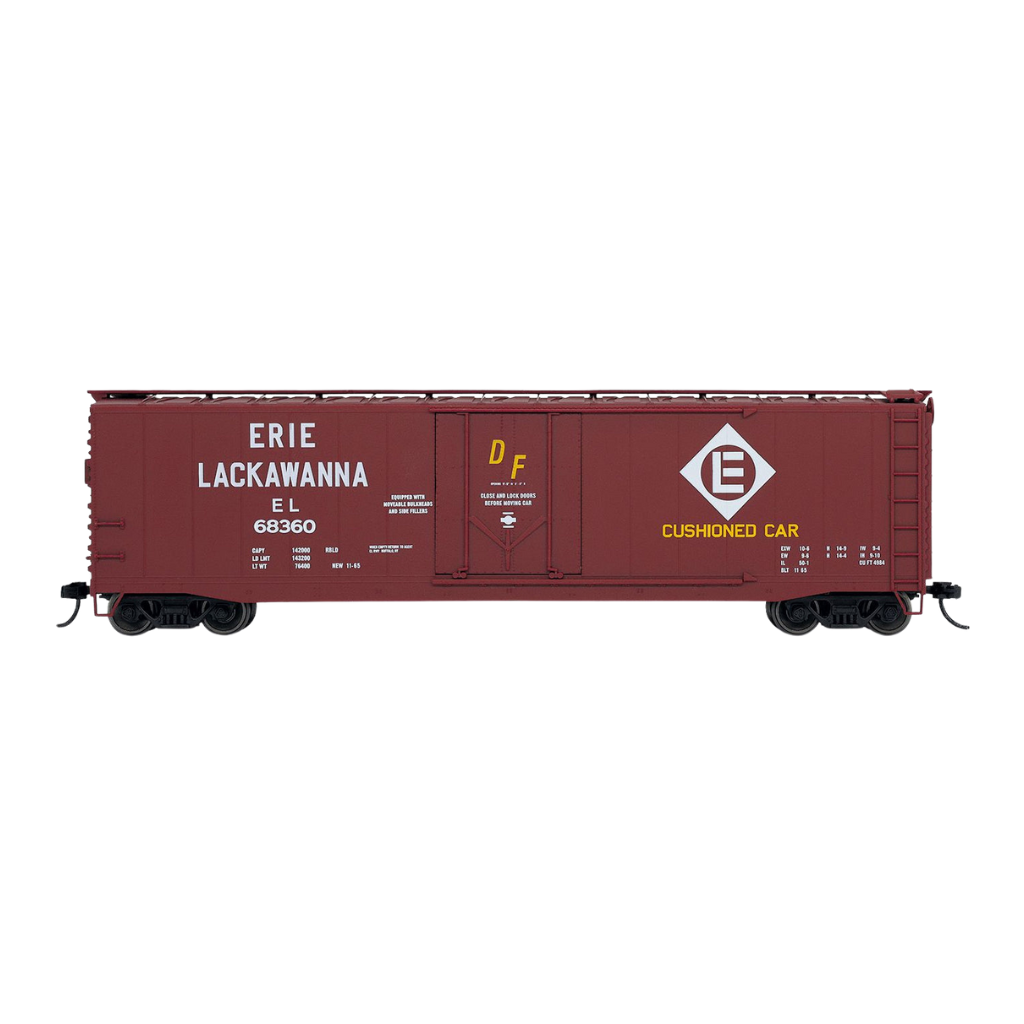 Rivarossi by Hornby HO HR6664B 50' Plug-Door Boxcar with Roofwalk, Erie Lackawanna #68439