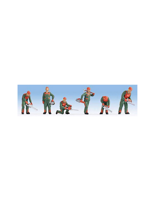 6 Forest Workers HO-Scale