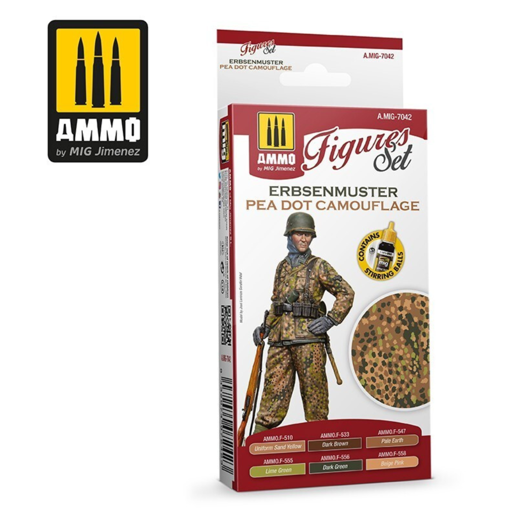 AMMO by MIG – 7042 Erbsenmuster Pea Dot Camouflage Figures Set
