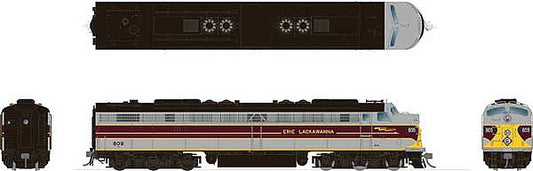 Rapido 28521 HO Scale Erie Lackawanna Grey and Maroon EMD E8A DCC w/ Sound #816