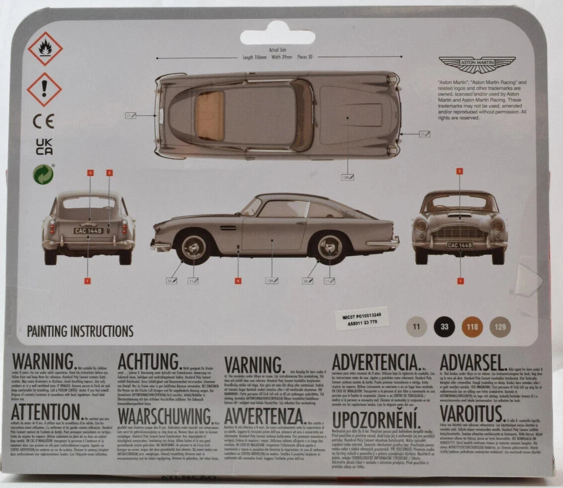 Aston Martin DB5 Small Starter Set w/paint & glue 1/43 Airfix