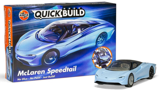 Airfix QUICK BUILD Blue McLaren Speedtail Snap Together Plastic Model Kit J6052
