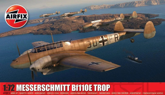 Airfix Messerschmitt Bf110E TROP 1:72 Scale Plastic Model Airplane Kit A03081A
