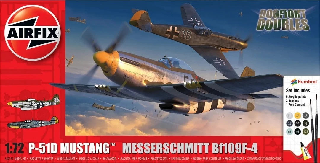 A50193 P-51D Mustang vs Bf109F-4 Dogfight Double