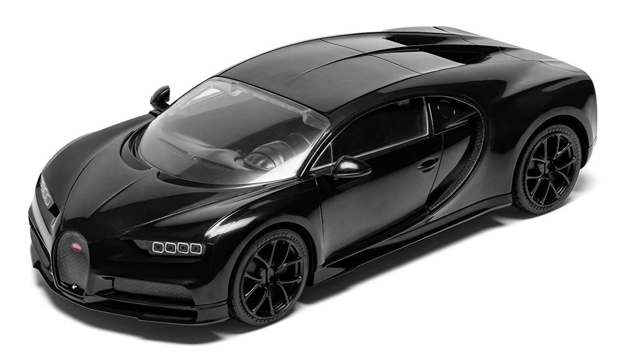 Airfix QUICK BUILD Black Bugatti Chiron Snap Plastic Model Car Kit J6025