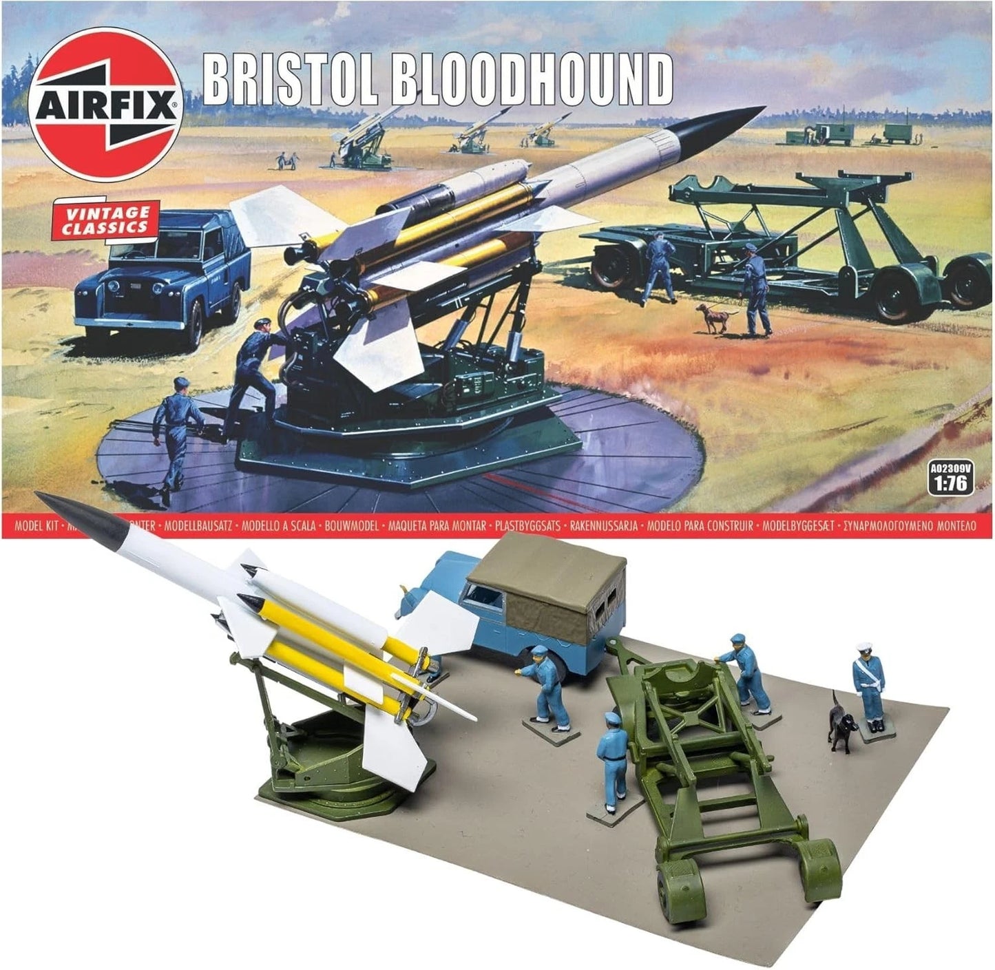 Airfix A02309V Bristol Bloodhound 1/76 Scale Plastic Model Kit