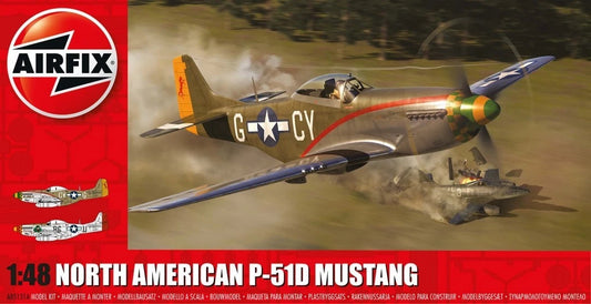 Airfix North American P-51D Mustang 1:48 Scale Plastic Model Plane Kit A05131A