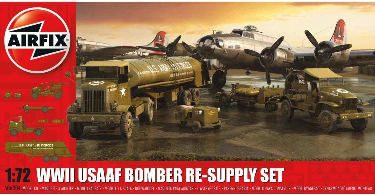Airfix A06304 WWII USAAF 8th Air Force Bomber Resupply Set 1/72 Model Kit Set